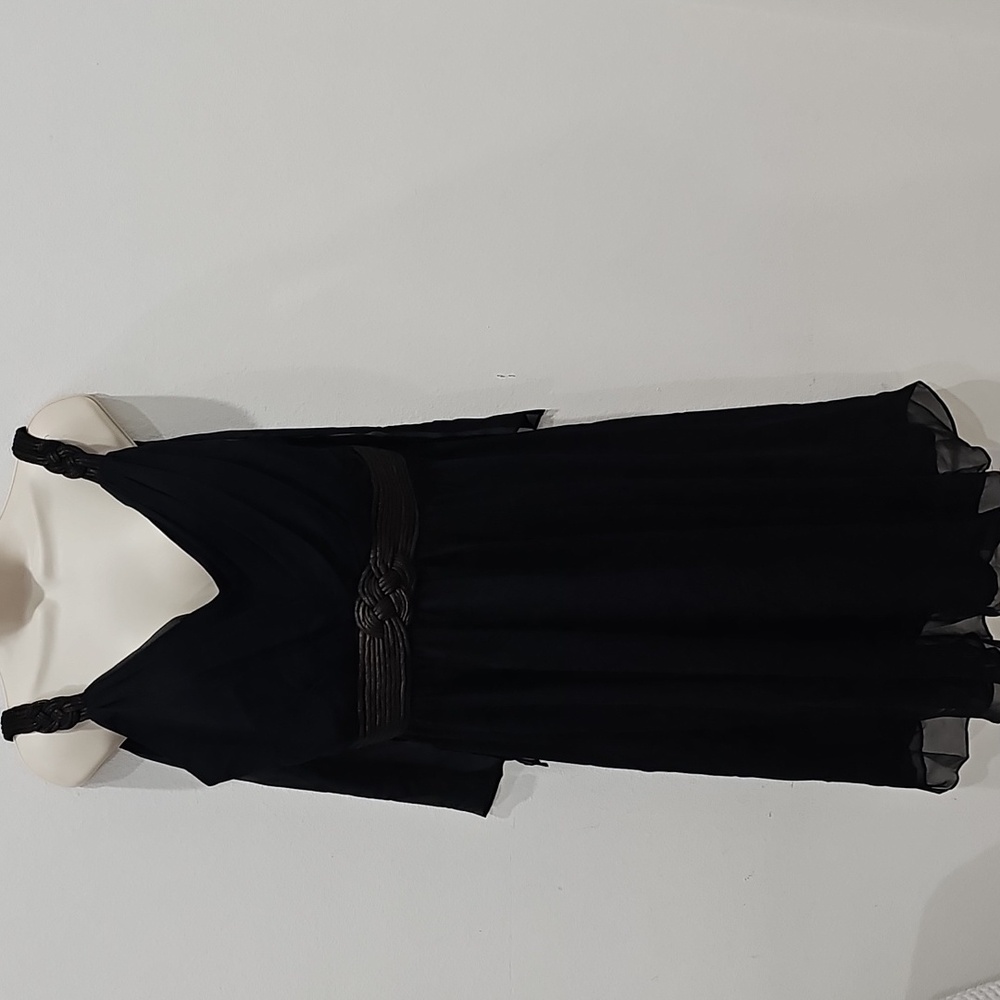 R&M RICHARD’S Black Chiffon  cocktail dress size 10